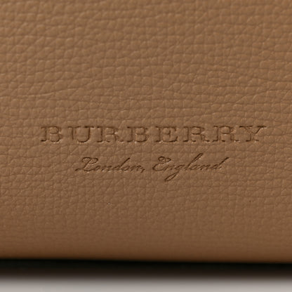 Burberry Grainy Calfskin Haymarket Check Small Reversible Tote Mid Camel 11 of 16