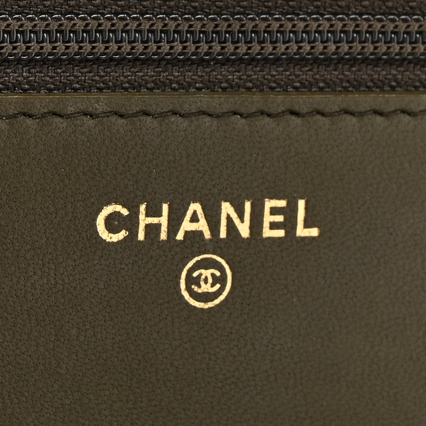 Lambskin Quilted Trendy CC Wallet On Chain WOC Green