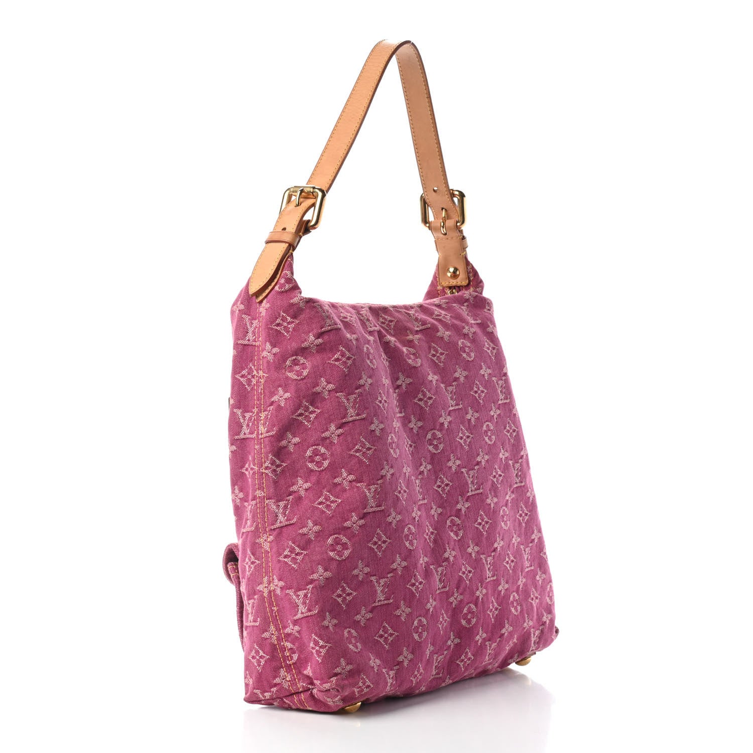 Louis Vuitton Denim Baggy GM Fuchsia 3 of 8