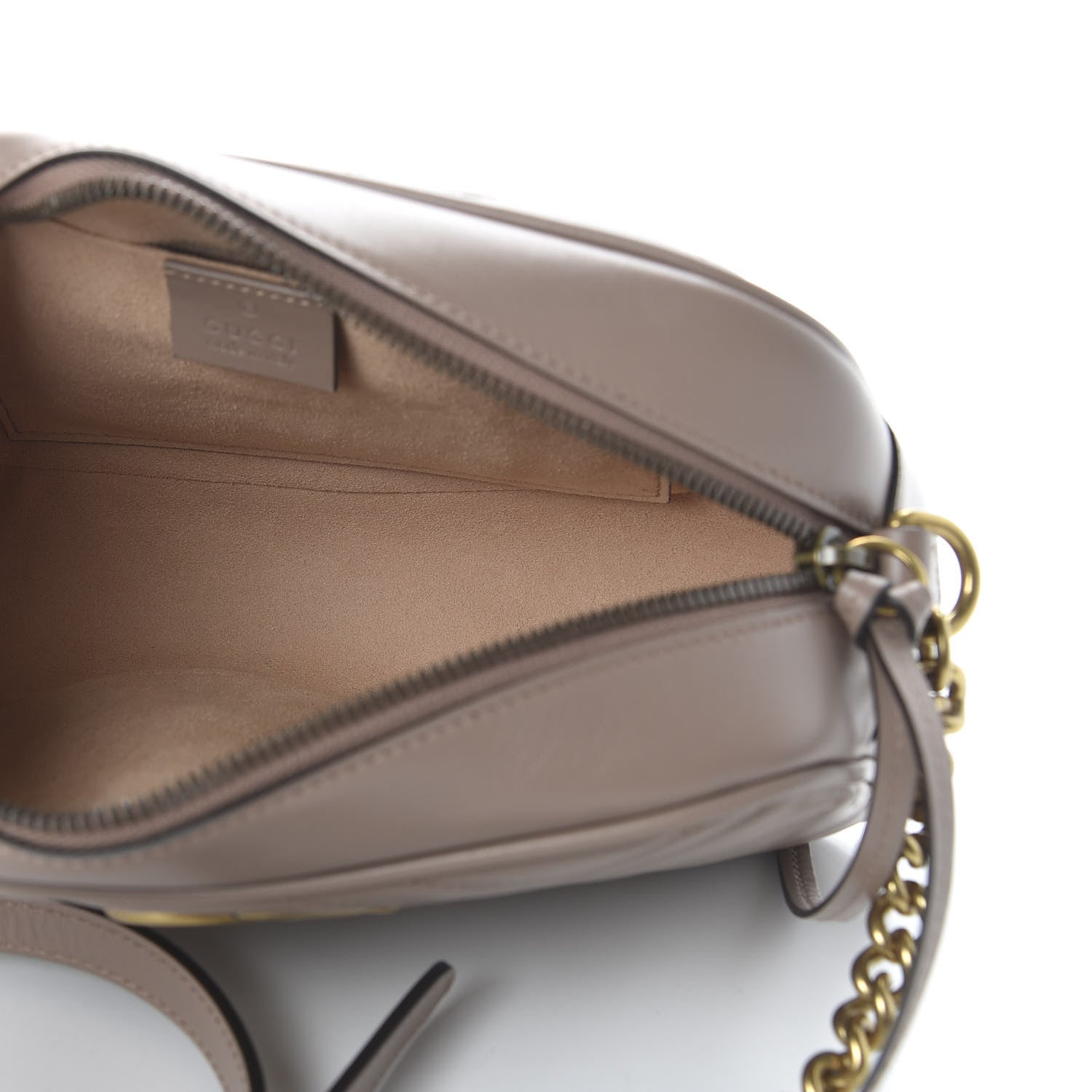 Gucci Calfskin Matelasse Small GG Marmont Chain Shoulder Bag Porcelain Rose 5 of 10