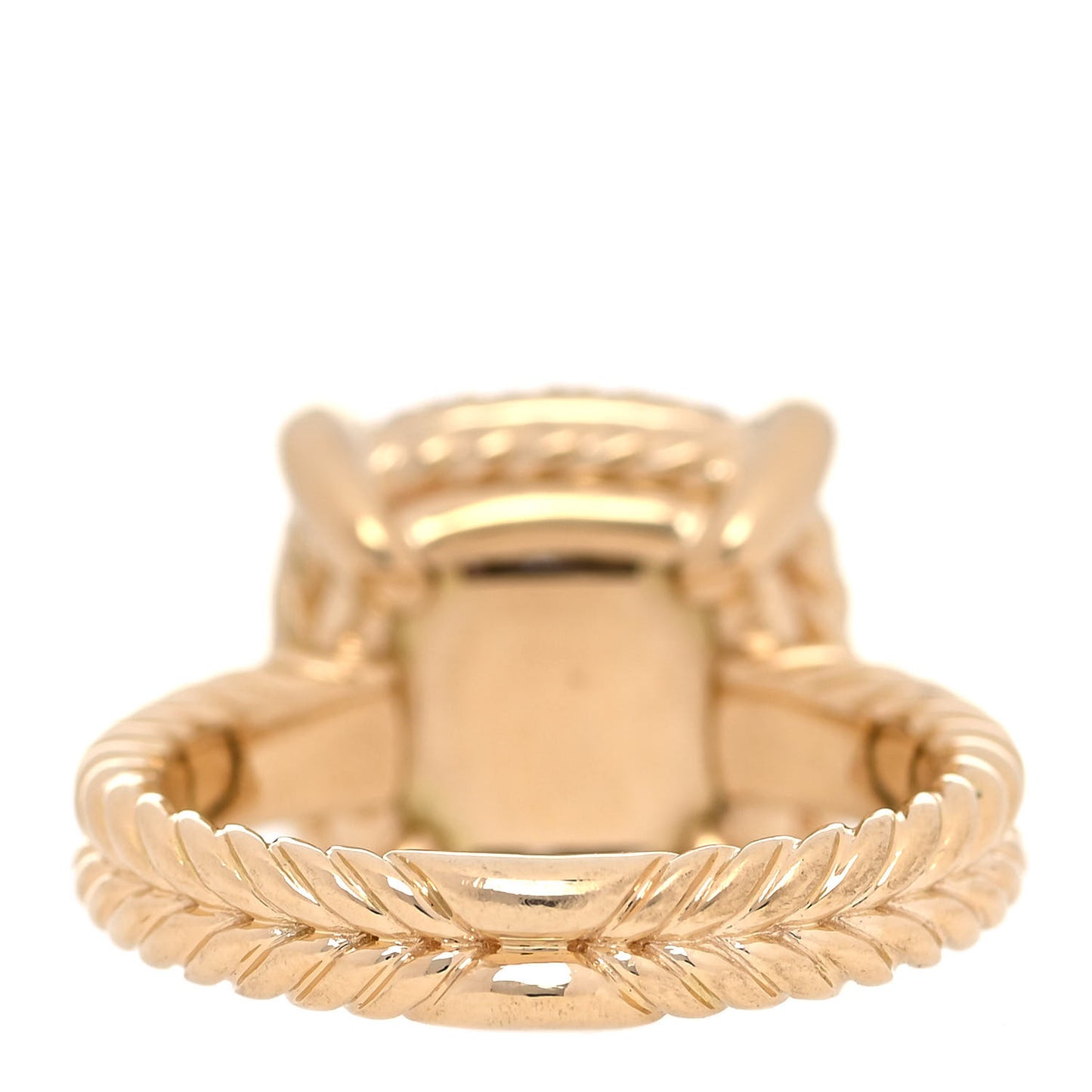 18K Yellow Gold Diamond 14mm Chatelaine Ring 54 7