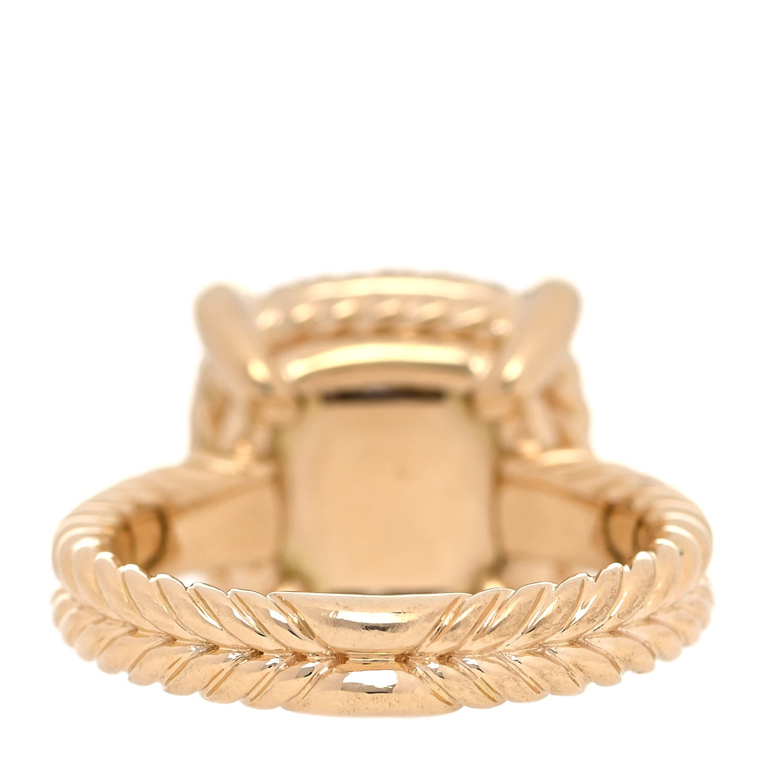 David Yurman 18K Yellow Gold Diamond 14mm Chatelaine Ring 54 7 4 of 6