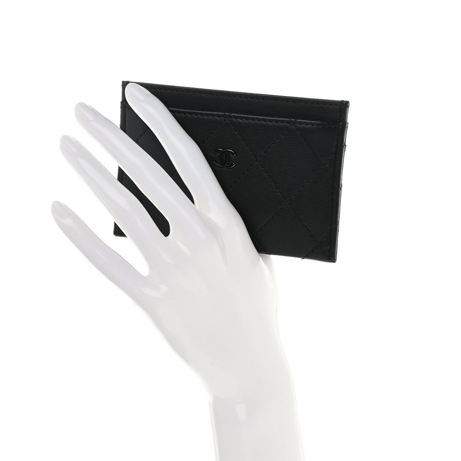 Chanel Calfskin Quilted Card Holder So Black 2 of 9