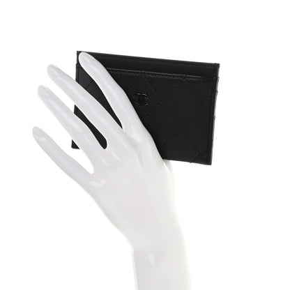 Chanel Calfskin Quilted Card Holder So Black 2 of 9