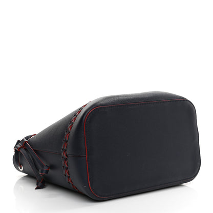 Louis Vuitton Soft Calfskin Braided Lockme Bucket Marine Rouge 4 of 10