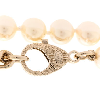 Chanel Pearl Crystal Lambskin Chain CC No 5 Long Necklace Gold 5 of 5