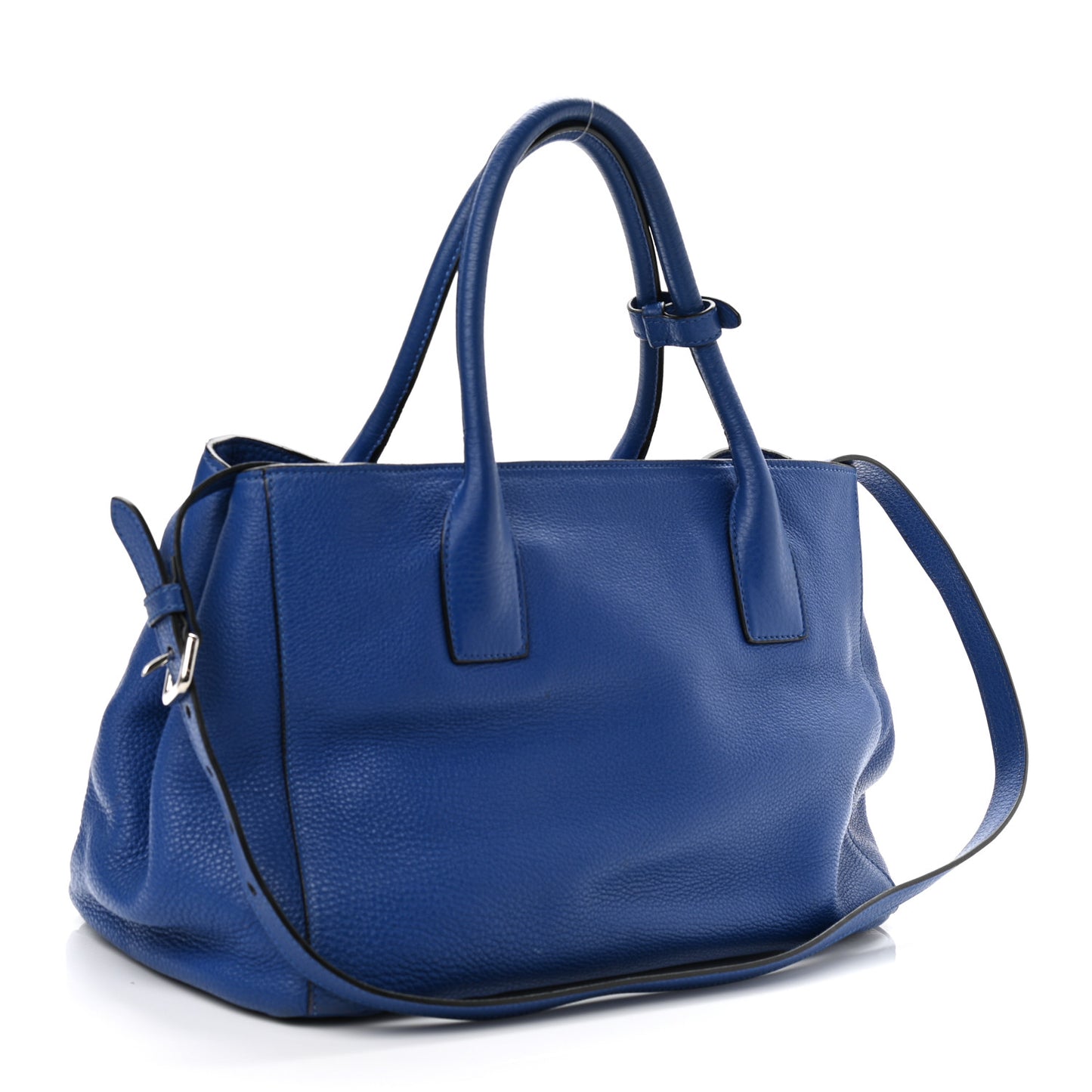 Vitello Daino Shopping Tote Royal
