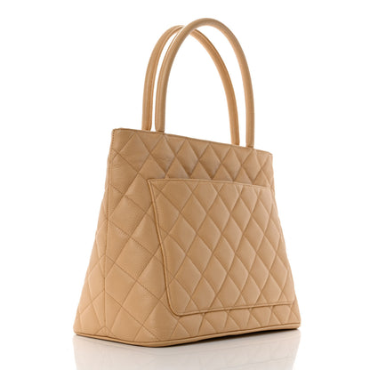 Chanel Caviar Quilted Medallion Tote Beige 2 of 10