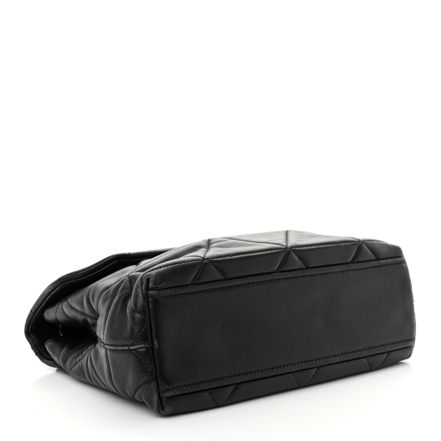Nappa Triangle Stitched Large Spectrum Bag Black