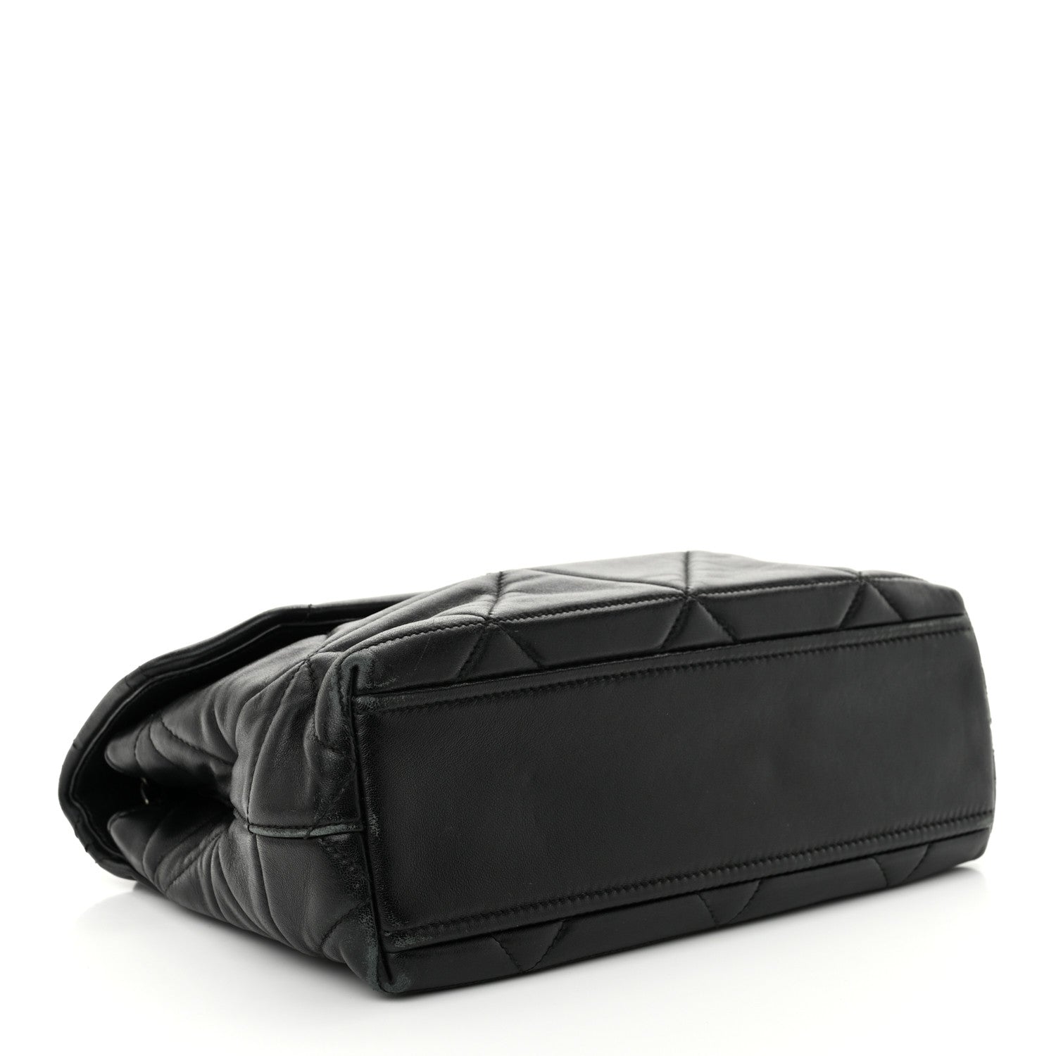Prada Nappa Triangle Stitched Large Spectrum Bag Black 4 of 12