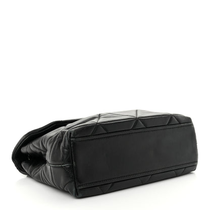 Prada Nappa Triangle Stitched Large Spectrum Bag Black 4 of 12