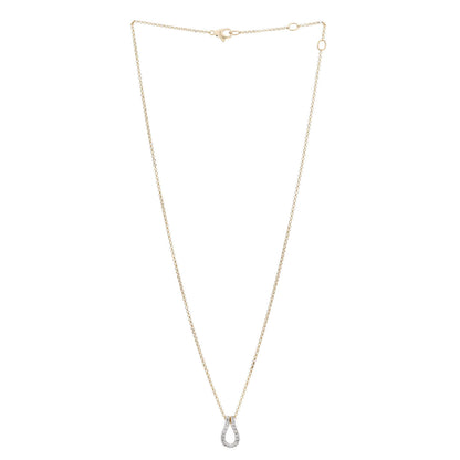 John Hardy 18K Yellow Gold Diamond Surf Link Pendant Necklace 3 of 5