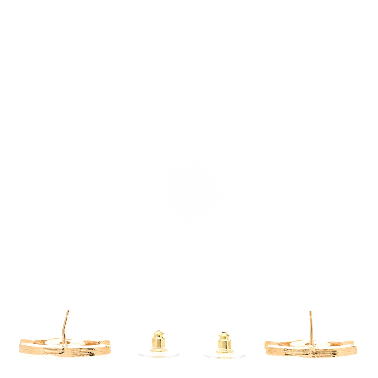 Chanel Crystal Baguette CC Earrings Gold 4 of 6