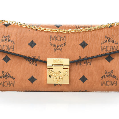 MCM Visetos Large Patricia Wallet On Chain Cognac 8 of 11