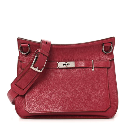 Hermes Taurillon Clemence Jypsiere 28 Rubis 1 of 12