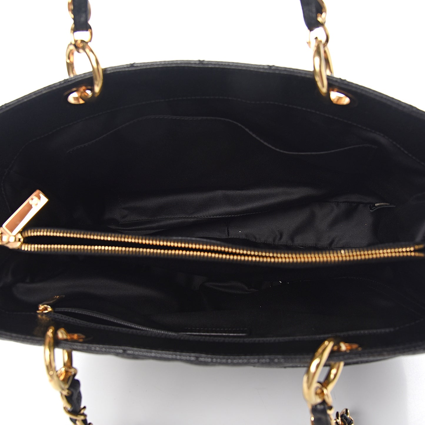 Caviar Quilted Grand Shopping Tote GST Black