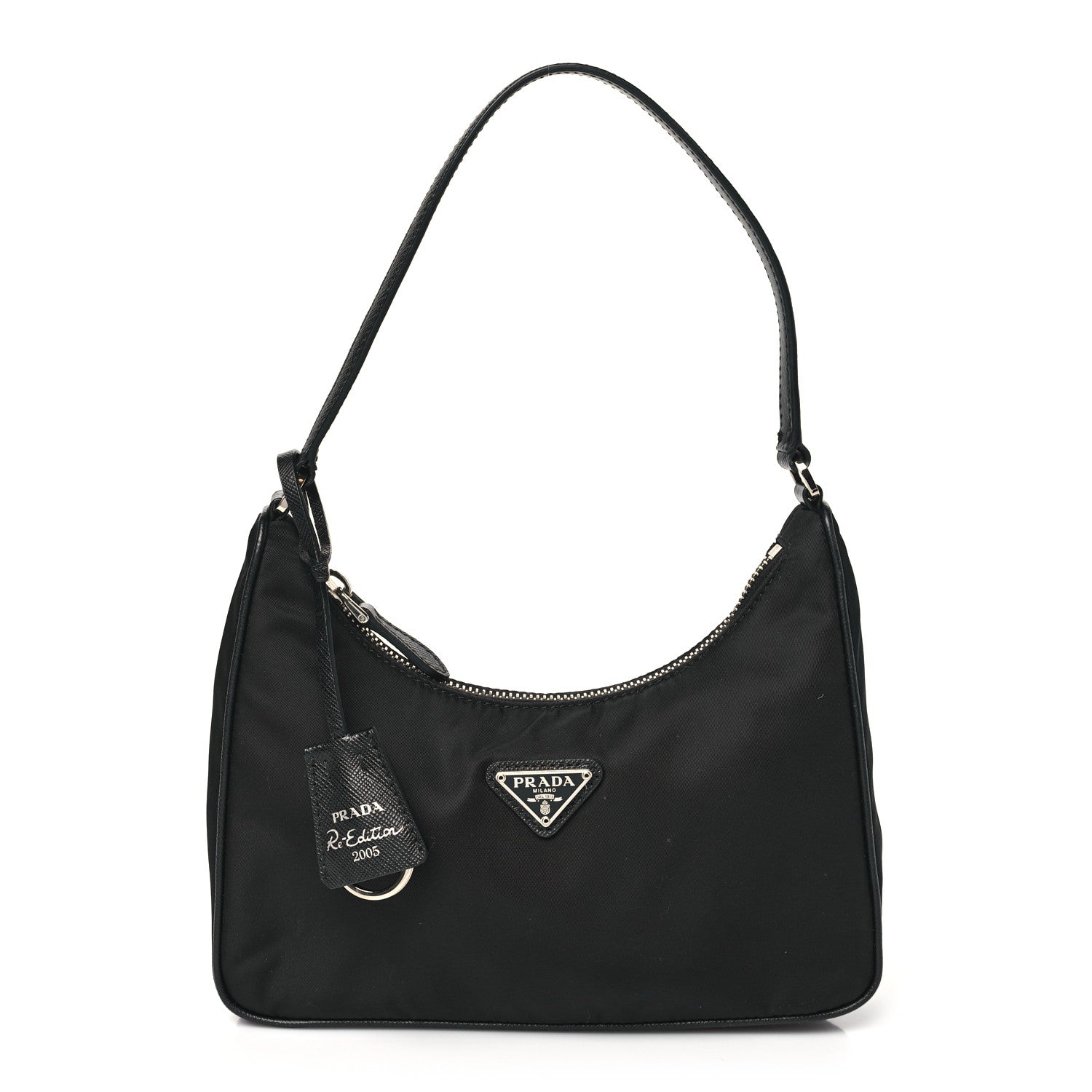 Prada Tessuto Nylon Saffiano Mini Re-Edition 2005 Bag Black 1 of 12