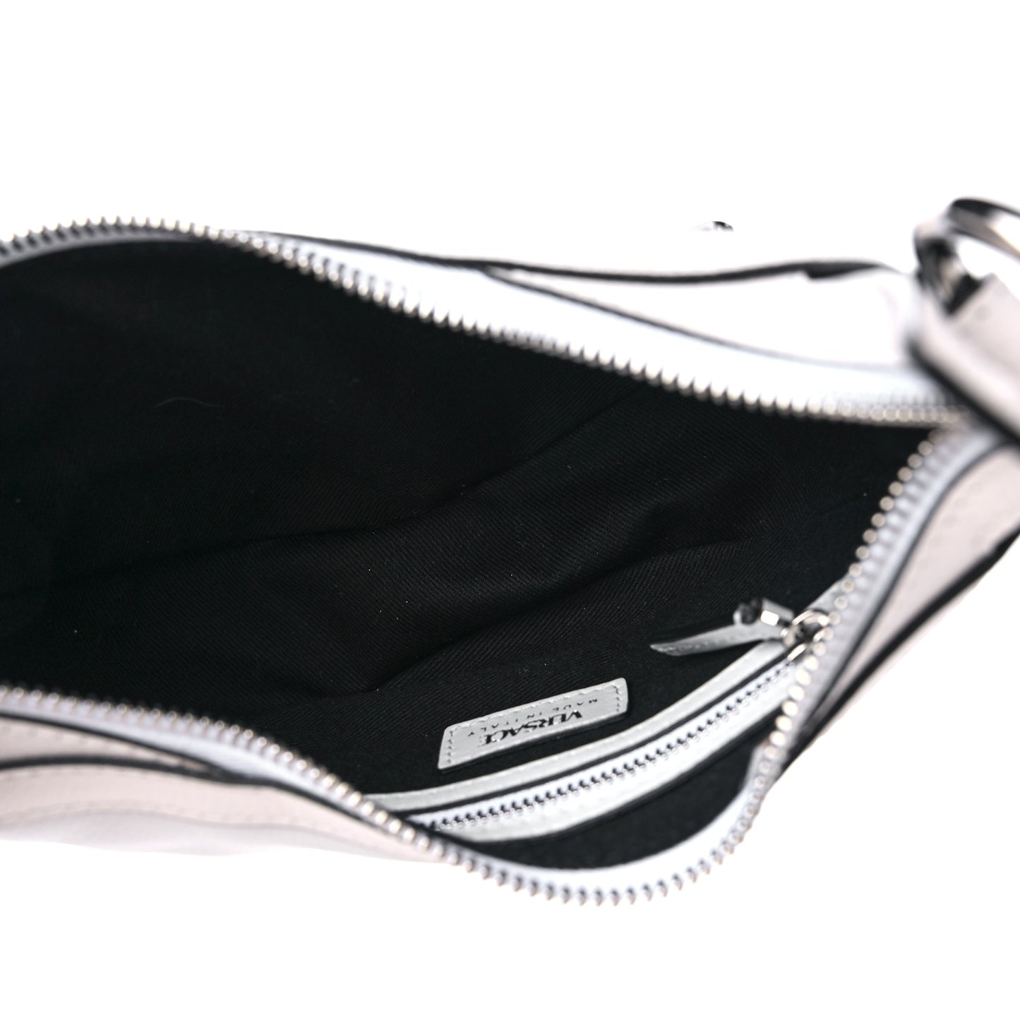 Calfskin Mini Repeat Zip Hobo White