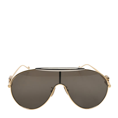Loewe Metal Anagram Spoiler Aviator Oversized Sunglasses LW40111U Gold 2 of 7