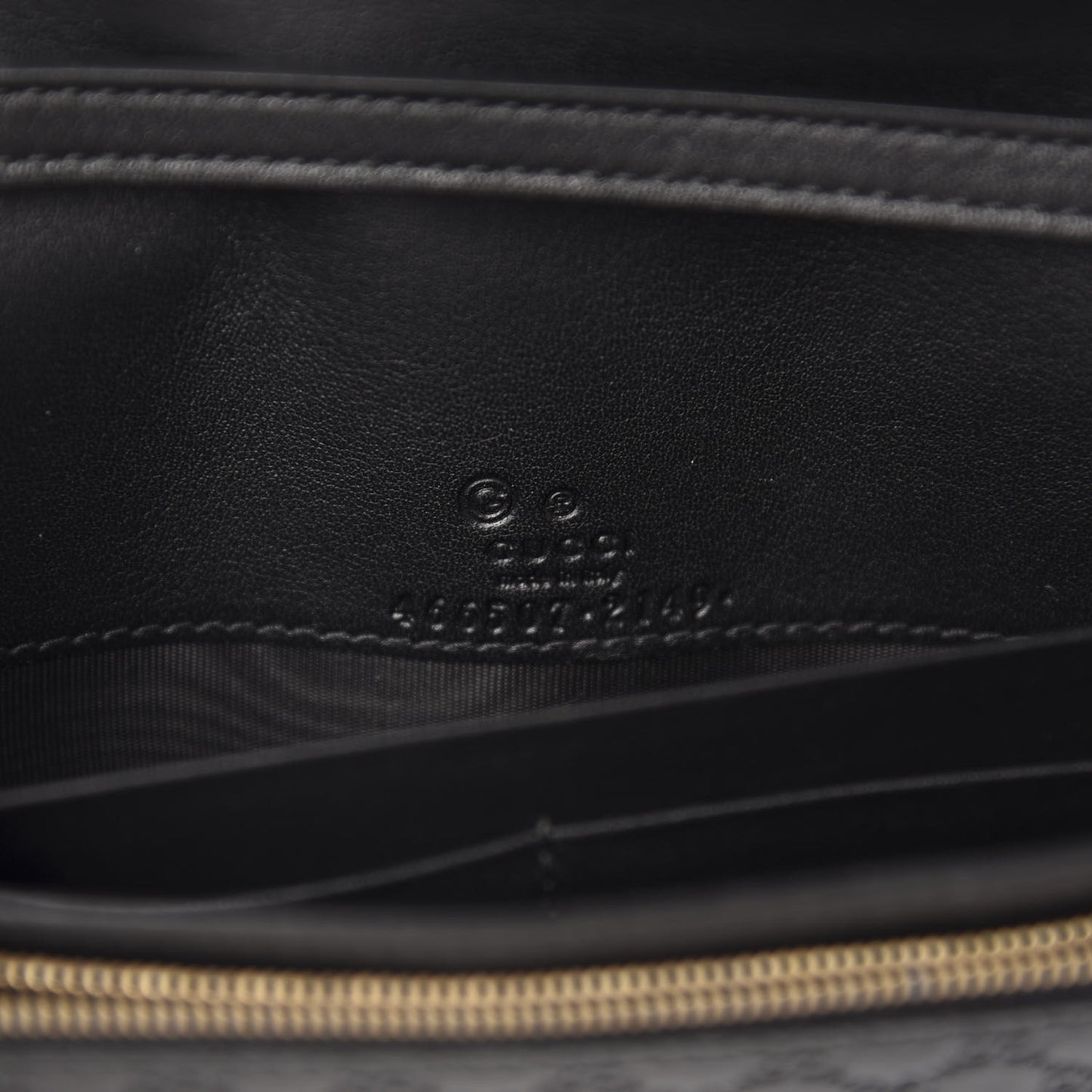 Microguccissima Crossbody Wallet Black