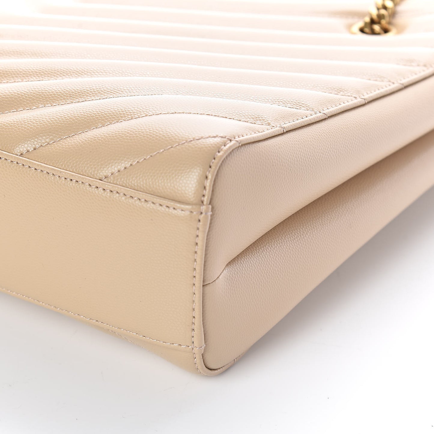 Grain De Poudre Matelasse Chevron Medium Tribeca Shopping Bag Nude Powder