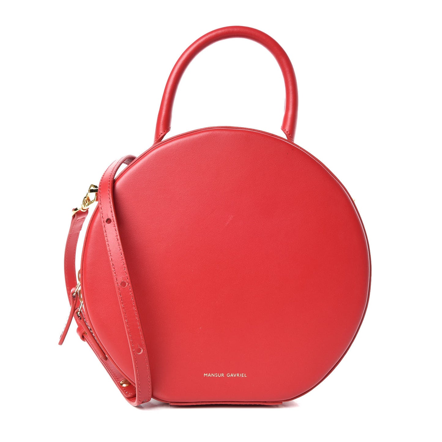 Calfskin Circle Crossbody Bag Flamma
