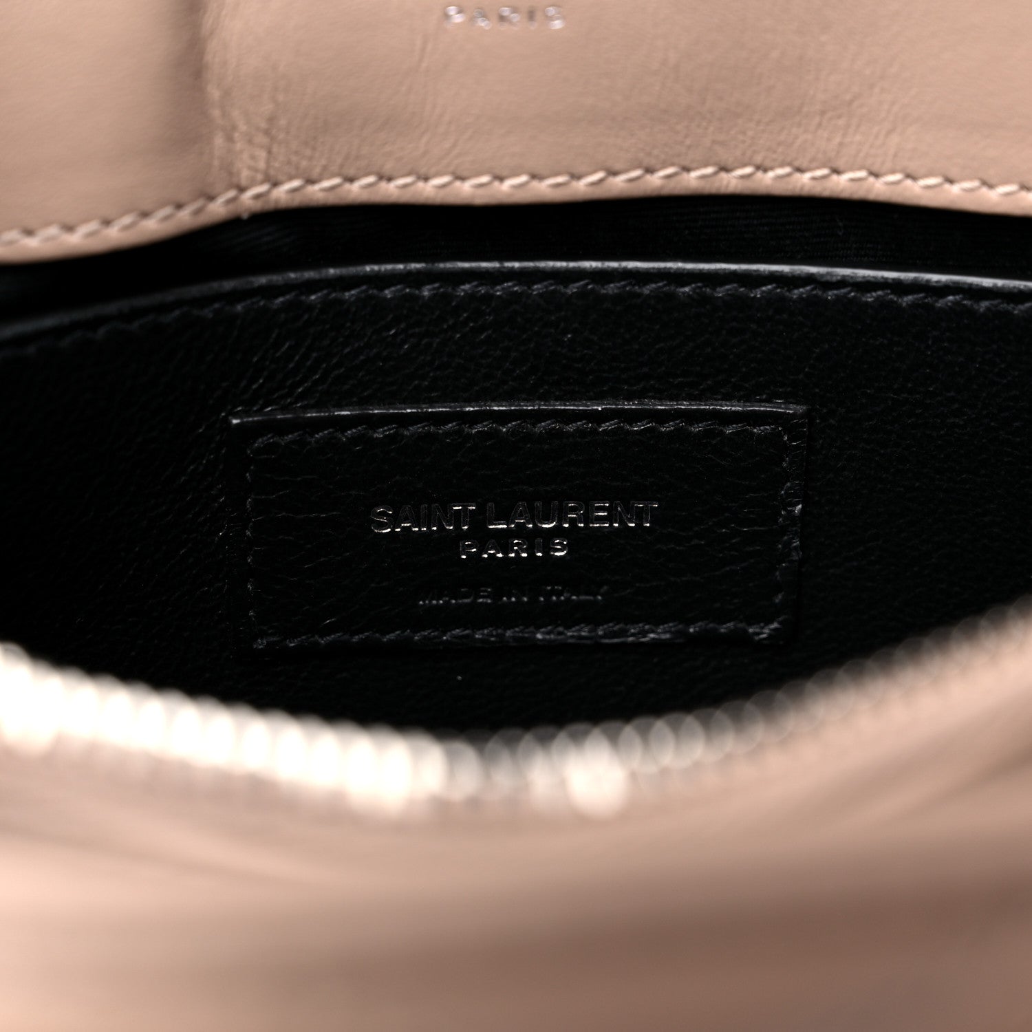 Saint Laurent Calfskin Y Quilted Monogram Small Loulou Chain Satchel Dark Beige 7 of 10