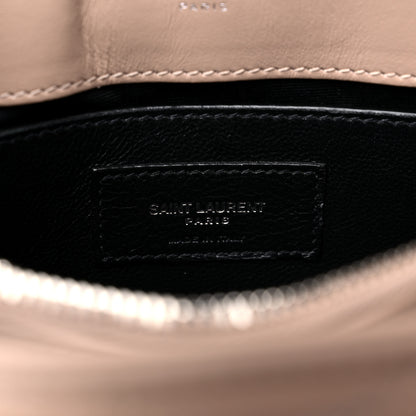 Saint Laurent Calfskin Y Quilted Monogram Small Loulou Chain Satchel Dark Beige 7 of 10