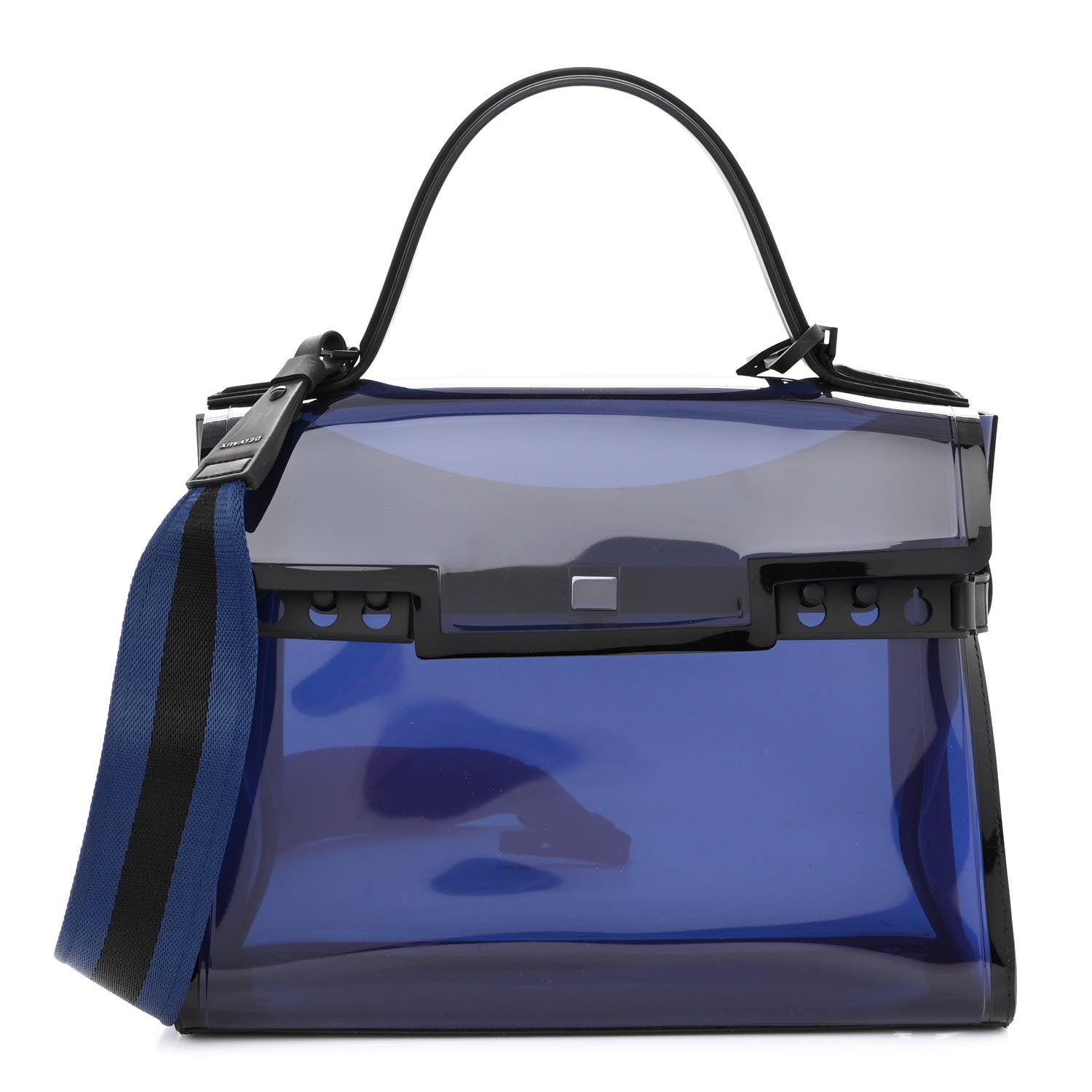 Delvaux PVC Tempete Dark Night Satchel Blue De Prusse 1 of 9
