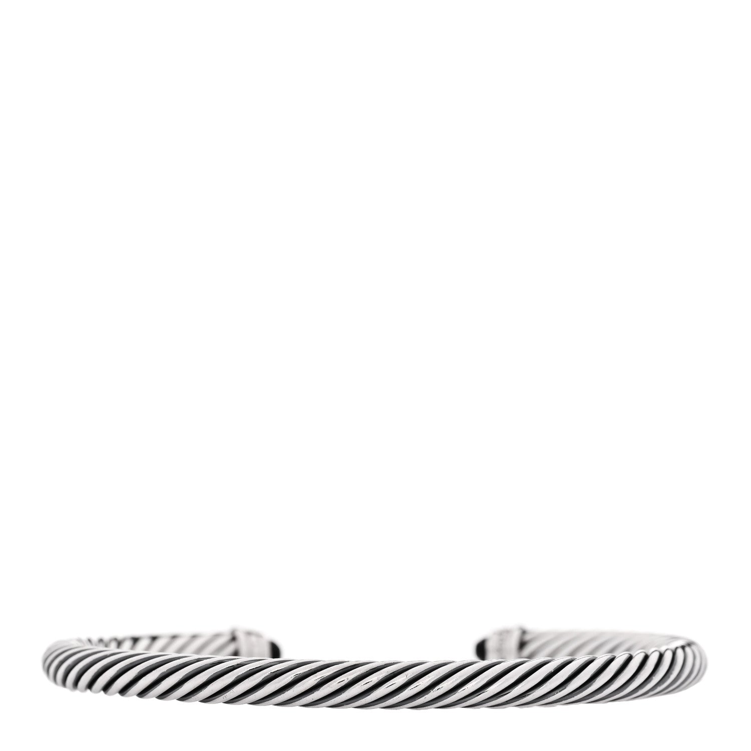 David Yurman Sterling Silver Diamond Black Onyx 5mm Cable Classics Bracelet 2 of 4
