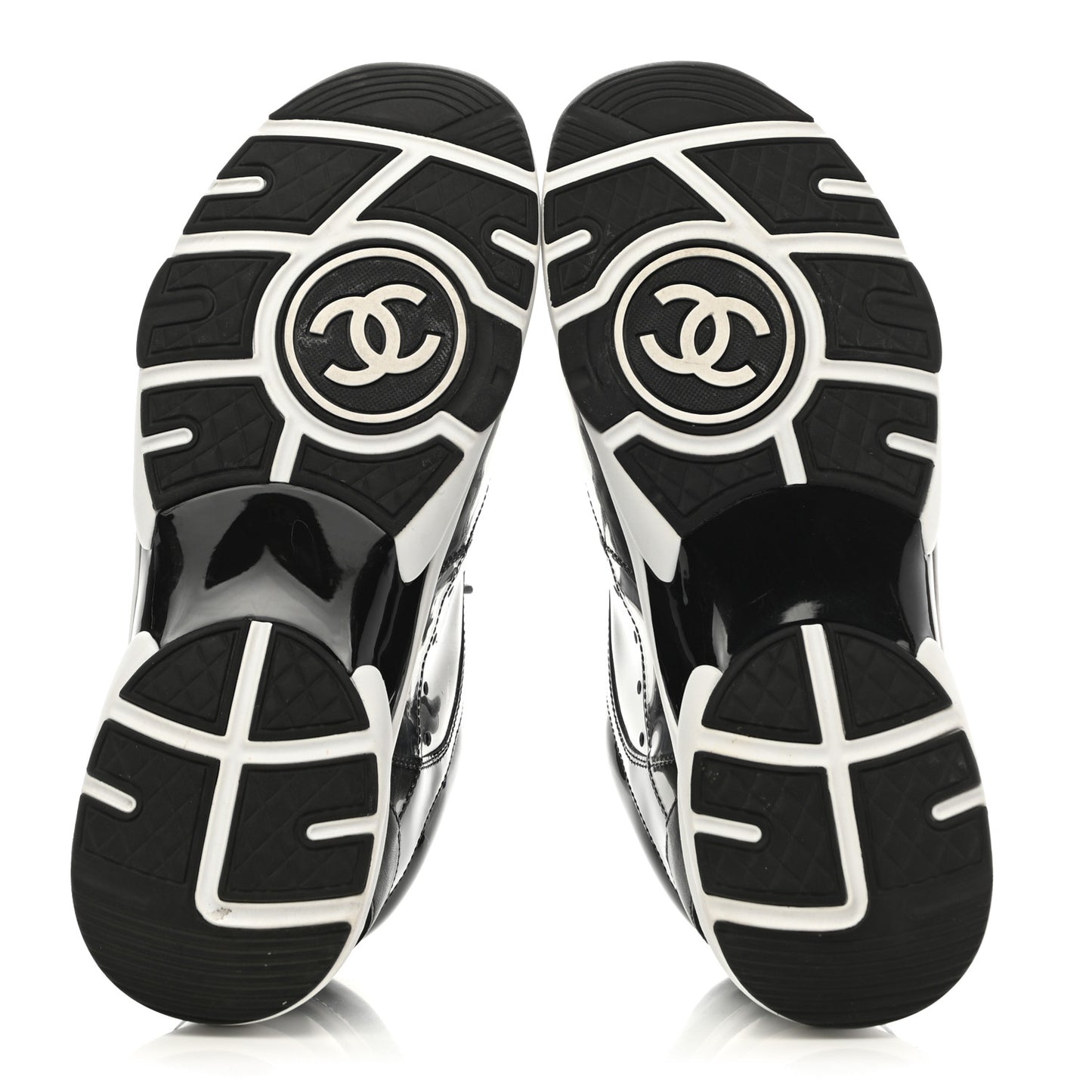 Calfskin Patent Transparent Sneakers 40 Black