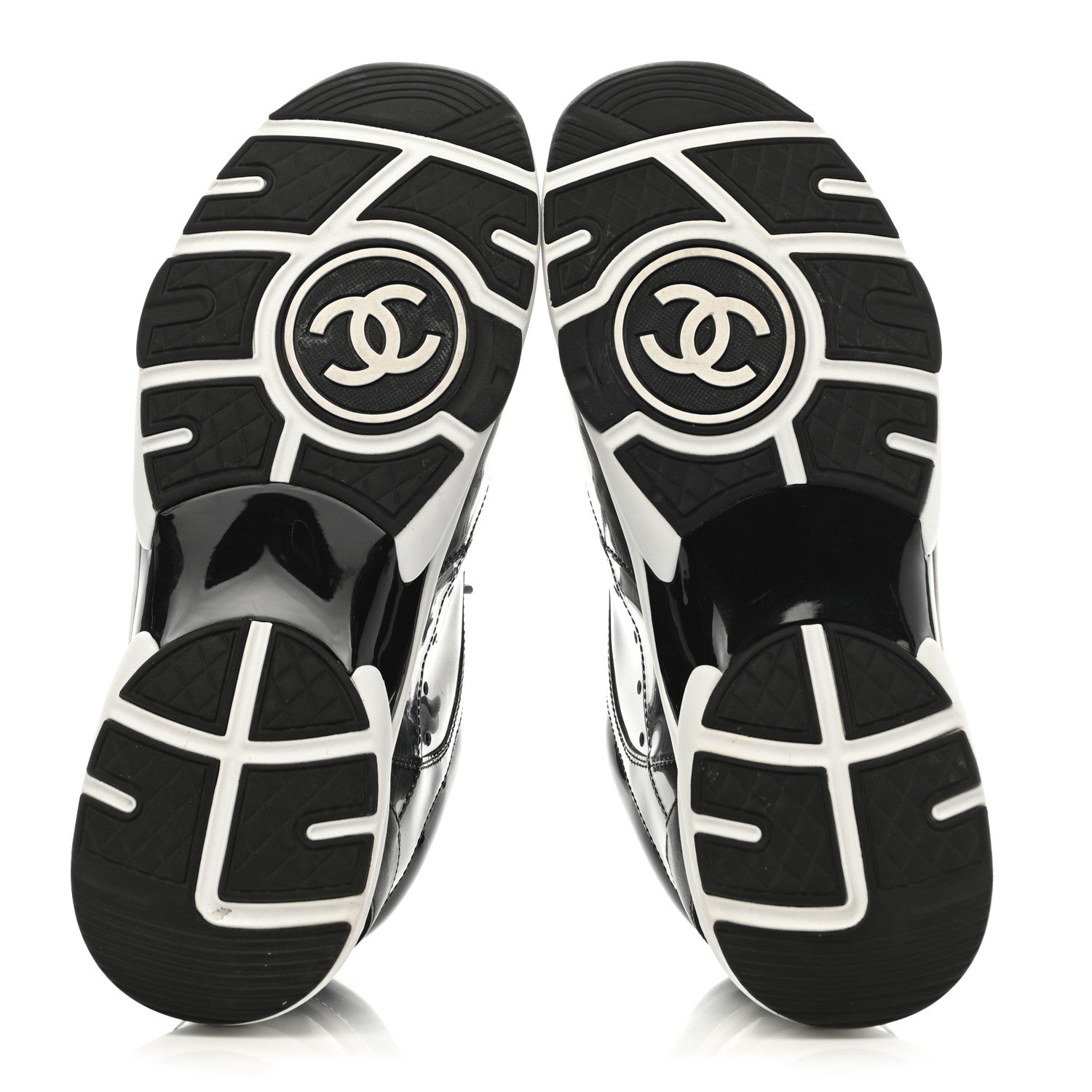 Chanel Calfskin Patent Transparent Sneakers 40 Black 5 of 7