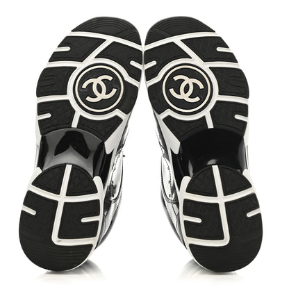 Chanel Calfskin Patent Transparent Sneakers 40 Black 5 of 7