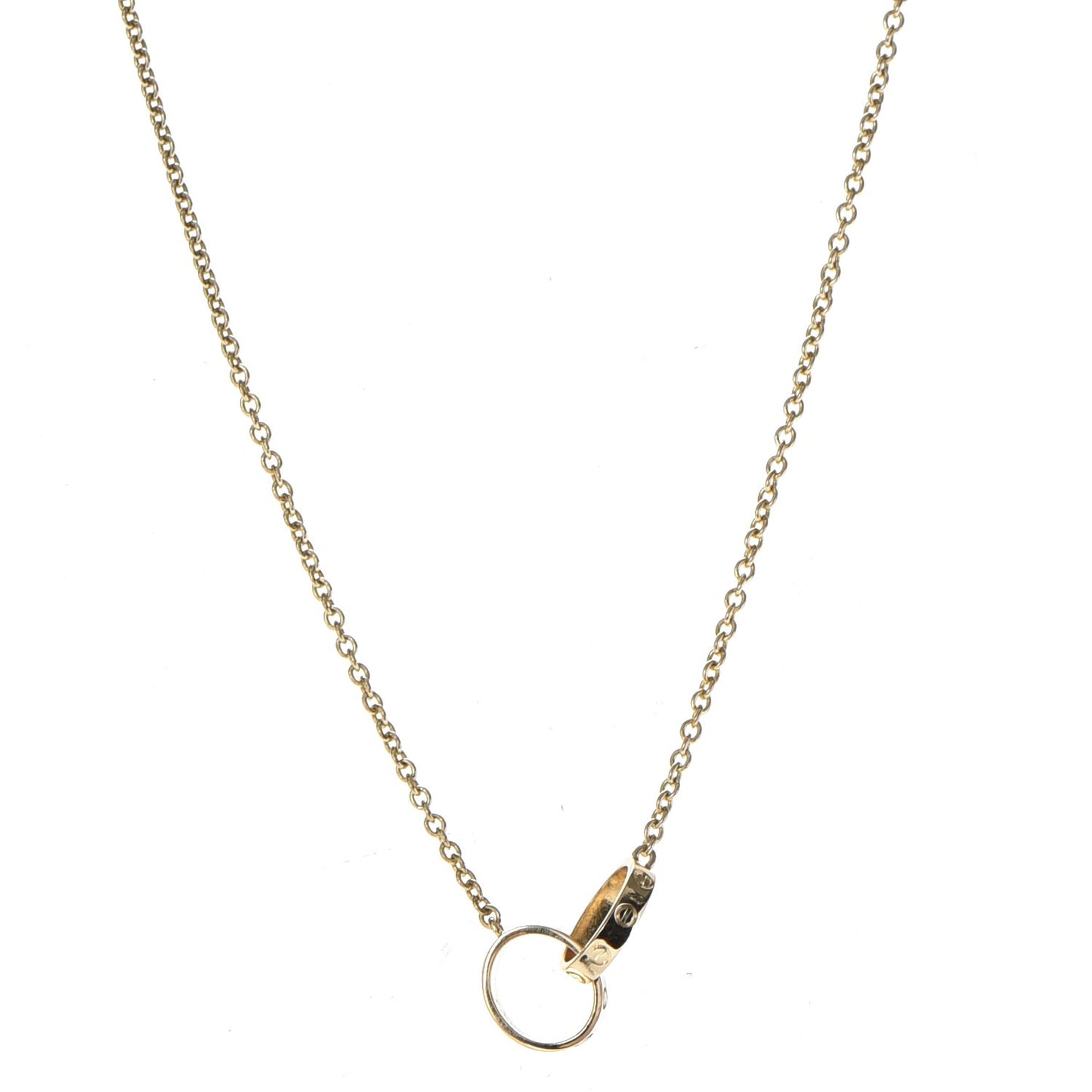 18K Yellow Gold Interlocking LOVE Necklace