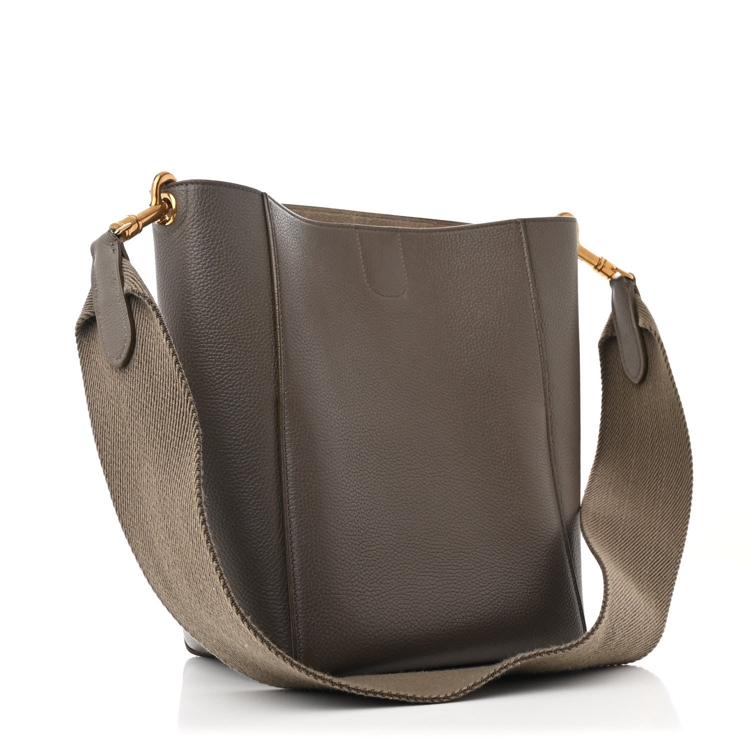 Celine Soft Grained Calfskin Small Sangle Bucket Bag Taupe 3 of 11