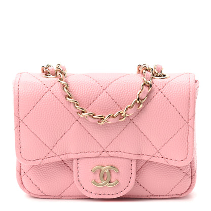 Chanel Caviar Quilted Mini Chain Belt Bag Light Pink 1 of 10