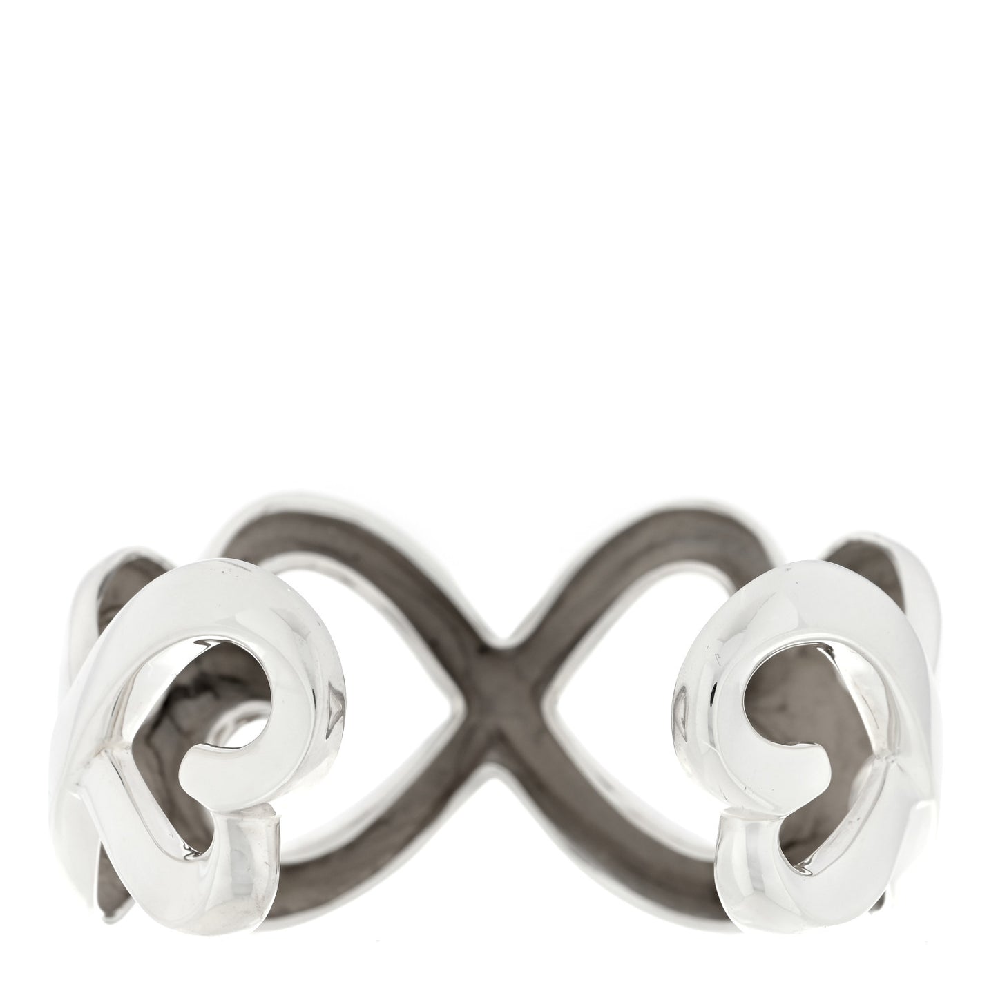 Sterling Silver Paloma Picasso Double Loving Heart Cuff Bracelet