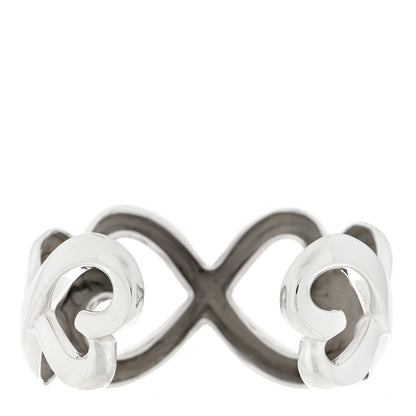 Tiffany Sterling Silver Paloma Picasso Double Loving Heart Cuff Bracelet 2 of 3