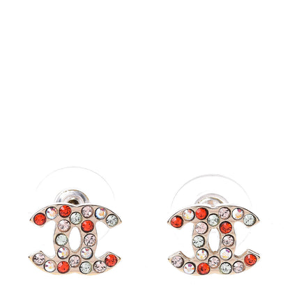 Chanel Crystal CC Earrings Light Gold Multicolor 1 of 4