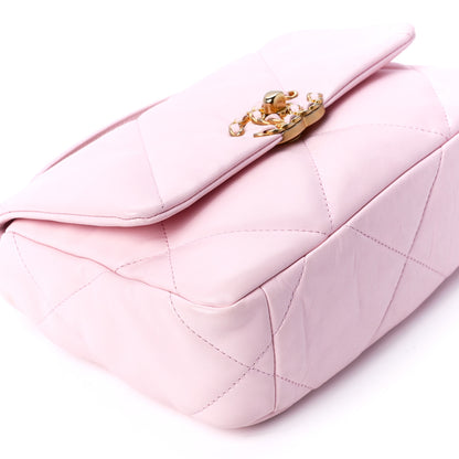 Chanel Lambskin Quilted Medium Chanel 19 Flap Light Pink 10 of 13