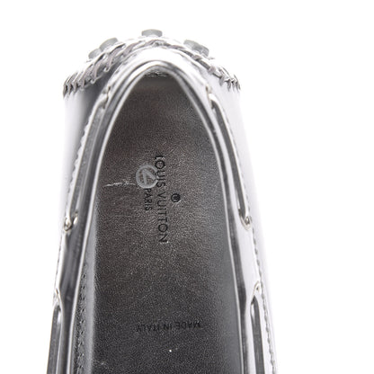 Louis Vuitton Calfskin Monogram Gloria Loafers 41 Silver 6 of 8