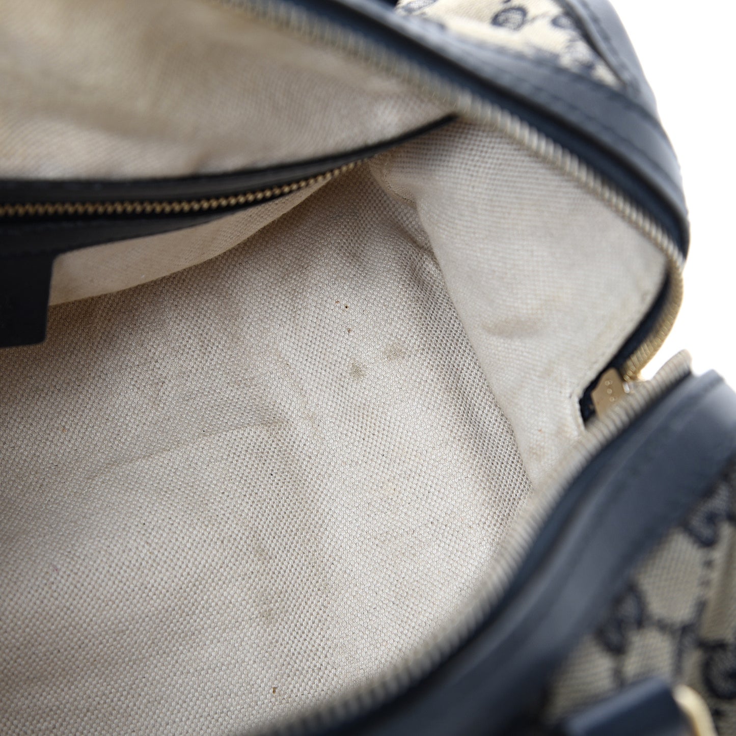 Monogram Vintage Web Small Boston Navy