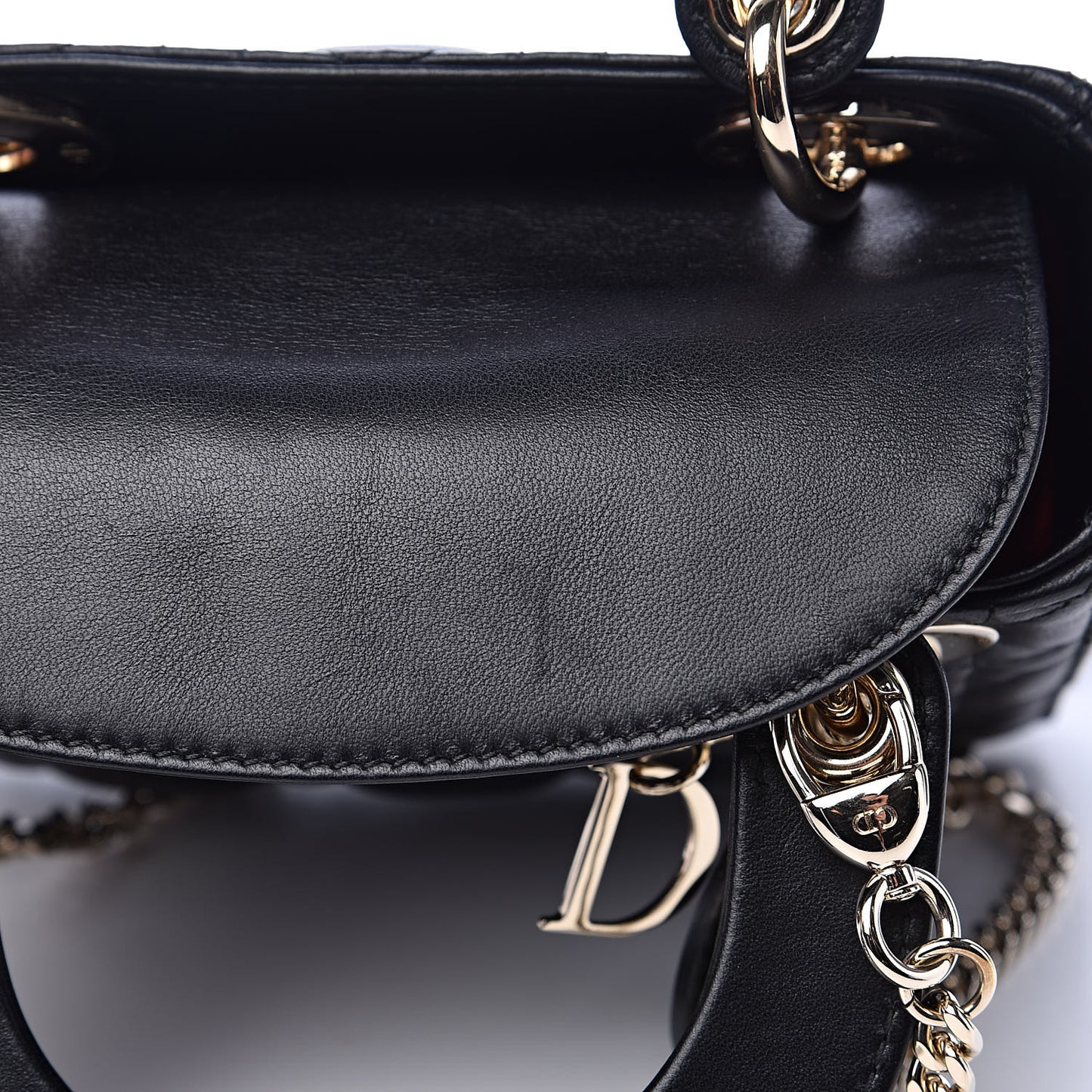 Lambskin Cannage Mini Lady Dior Black