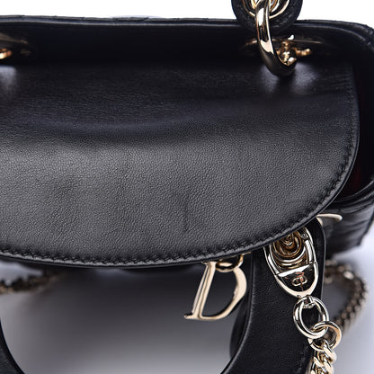 Christian Dior Lambskin Cannage Mini Lady Dior Black 11 of 12