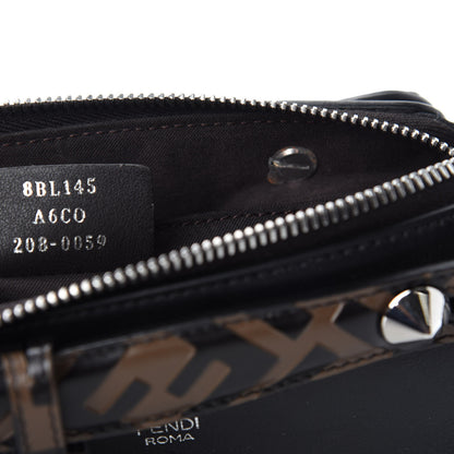 Fendi Vitello Dolce Bi-Color FF 1974 Embossed Mini By The Way Boston Bag Black Maya 9 of 10