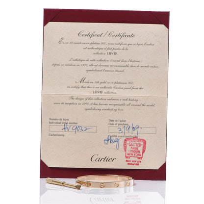 Cartier 18K Pink Gold LOVE Bracelet 16 7 of 7