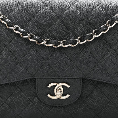 Chanel Caviar Quilted Jumbo Double Flap Black 8 of 11