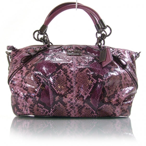 FASHIONPHILE COACHPythonMadisonSophiaTotePurple 1 of 10