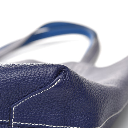 Hermes Taurillon Clemence Double Sens 45 Reversible Tote Bleu Encre Zellige 27 of 29