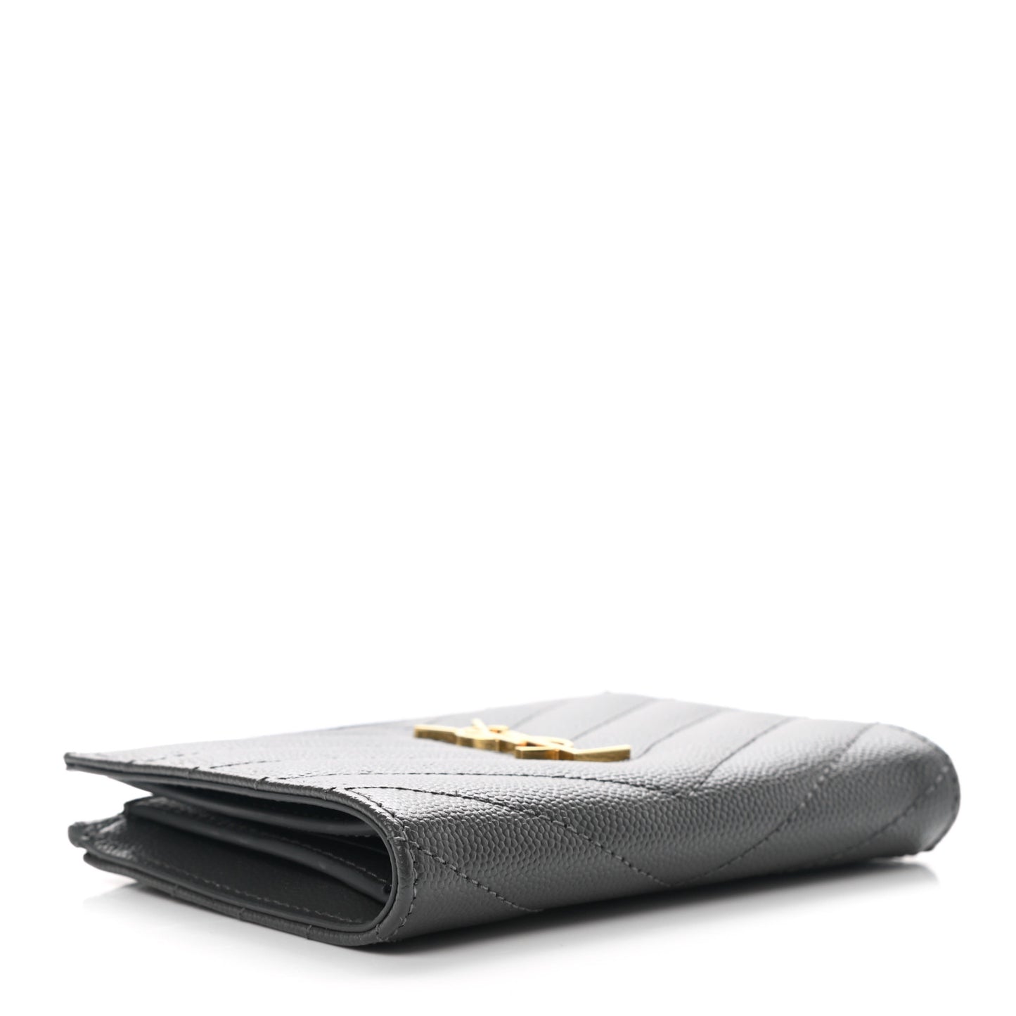 Grain De Poudre Matelasse Chevron Monogram Zipped Two-Part Wallet Storm